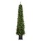 Set of 2/3 4/6/7FT Green Artificial Christmas Porch Tree with red berries,pinecones and warm white lights,3 function w/Foot Pedal